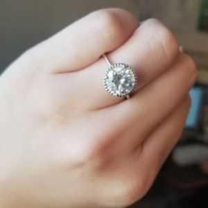 2.7 Carat Charles & Colvard Moissanite Engagement